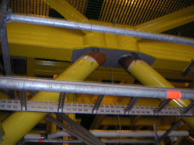Unmanned North Sea monopile platform Brace installation - JB v Doesburg