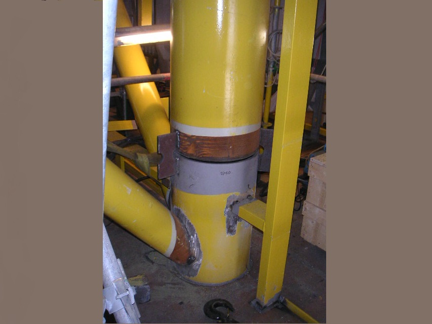 Unmanned North Sea monopile platform Column installation - JB v Doesburg